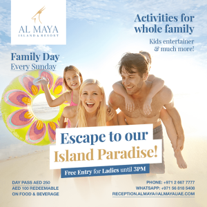 Escape to Our Island Paradise! – Al Maya island & Resort Pool Party – Festival Kanwal Malik Official a poet, novelist and a writer based in dubai