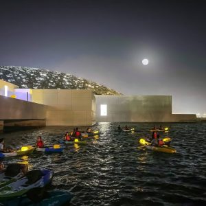 Full moon kayak tour at louvre Abu Dhabi – Water Sports Kanwal Malik Official a poet, novelist and a writer based in dubai