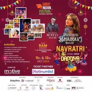 The Great Indian Festival Gujarat Edition & Navratri Utsav 2024 at Al Mamzar Park, Dubai – Desi Events Kanwal Malik Official a poet, novelist and a writer based in dubai