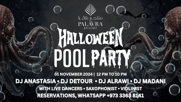 Haunted Halloween Pool Party at Palavra Resort – Halloween Kanwal Malik Official a poet, novelist and a writer based in dubai 5